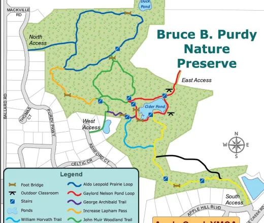 Bruce B. Purdy Nature Preserve Map